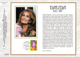 " DALIDA " Sur Feuillet CEF N°té En SOIE De 2001. N° 1550s. N° YT 3394. FDC à SAISIR !!! - Singers