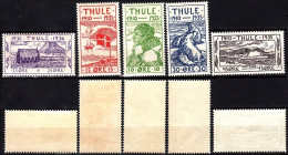 THULE / GREENLAND 1935-36 Settlement Founding - 25. Rasmussen, Walrus, Flag, Church, MNH - Thule