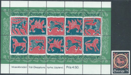 1974 SVEZIA FOGLIETTO NATALE MNH ** - F2 - Blokken & Velletjes