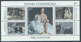 1981 SVEZIA FOGLIETTO STORIA DEL CINEMA MNH ** - F2 - Blokken & Velletjes