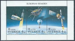 1991 SVEZIA FOGLIETTO EUROPA SPAZIO MNH ** - F2 - Blocks & Sheetlets