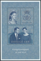 2010 SVEZIA FOGLIETTO NOZZE PRINCIPESSA VICTORIA E DANIEL MNH ** - F2 - Hojas Bloque