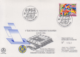 Enveloppe  FDC   1er  Jour   LUXEMBOURG    Elections   Européennes    1994 - FDC