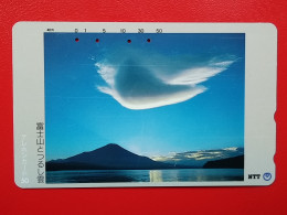 T-81- JAPAN -JAPON, NIPON, TELECARD, PHONECARD NTT JP-251-161  Mt. Fuji And Hanging Cloud - Japan