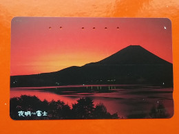 T-82- JAPAN -JAPON, NIPON, TELECARD, PHONECARD NTT JP- 251-204  Daybreak At Mt. Fuji - Japan