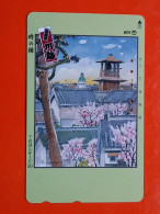 T-82- JAPAN -JAPON, NIPON, TELECARD, PHONECARD NTT JP- 251-263 Kawagoe "Little Edo" - Belltower In Spring - Japan