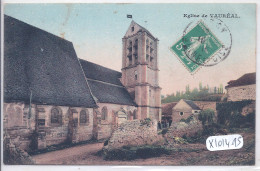 VAUREAL- L EGLISE- CARTE COLORISEE - Vauréal