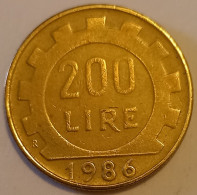 1986 - Italia 200 Lire   ----- - 200 Liras