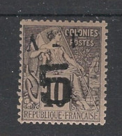 ANNAM ET TONKIN - 1888 - N°YT. 7 - Type Alphée Dubois 5 Sur 10c Noir - Neuf * / MH VF - Nuovi