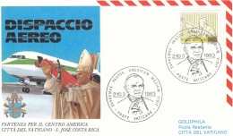 VATICAN Cover 3-1,popes Travel 1983 - Cartas & Documentos