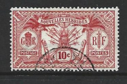 New Hebrides French 1913 Definitives 10c Red  FU Cds - Used Stamps