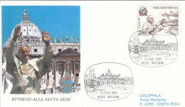 VATICAN Cover 3-12,popes Travel 1983 - Covers & Documents