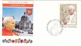 POLAND Cover 3-21,popes Travel 1983 - Covers & Documents