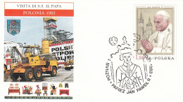 POLAND Cover 3-24,popes Travel 1983 - Cartas & Documentos