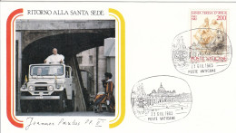 VATICAN Cover 3-29,popes Travel 1983 - Covers & Documents