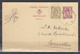 Postkaart Van Spa H Naar Bruxelles - 1935-1949 Kleines Staatssiegel