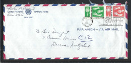 NATIONS UNIES Ca.1964: LSC De New York à Genève (Suisse) - Briefe U. Dokumente