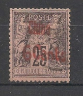 CHINE - 1901 - N°YT. 21 - Type Sage 6c Sur 25c Noir Sur Rose - Oblitéré / Used - Usati