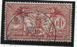 New Hebrides French 1913 Definitives 10c Red FU , Large Part Postes Condominium Cds - Gebruikt