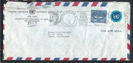 NATIONS UNIES Ca.1965: LSC De New York à Genève (Suisse) - Lettres & Documents