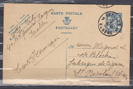 Postkaart Van Ixelles 2 Elsene Naar St Nicolas - 1935-1949 Small Seal Of The State