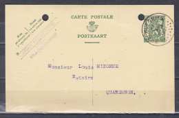 Postkaart Van Bracquegnies Naar Quaregnon - 1935-1949 Small Seal Of The State