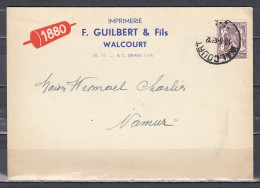 Kaart Van Walcourt Naar Namur - 1935-1949 Small Seal Of The State