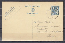 Postkaart Van Hornu Naar Mons - 1935-1949 Piccolo Sigillo Dello Stato