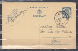 Postkaart Van Morlanwelz A Naar Mons - 1935-1949 Piccolo Sigillo Dello Stato