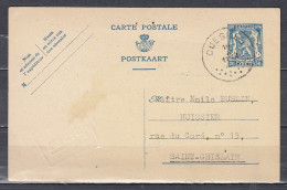 Postkaart Van Cuesmes Naar Saint Ghislain - 1935-1949 Piccolo Sigillo Dello Stato