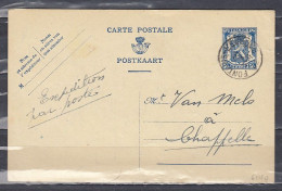 Postkaart Van Fontaine L'Eveque Naar Chappelle - 1935-1949 Klein Staatswapen