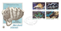 MARSHALL ISLANDS - FDC 1986 WWF - MARINE INVERTEBRATES / 4106 - Marshalleilanden