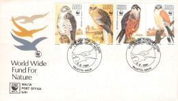 MALTA - FDC 1991 WWF - BIRD / 4107 - Malte