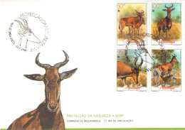 MOZAMBIQUE - FDC 1991 WWF - HARTEBEEST / 4108 - Mosambik