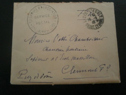 FRANCE LETTRE ENVELOPPE COURRIER GROUPE AEROSTATION AEROSTIER BALLON SAINT CYR ECOLE SEINE OISE FM FRANCHISE POSTAL - Correo Aéreo Militar