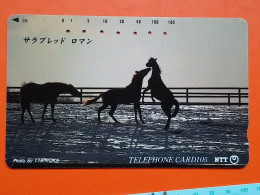 T-153 - JAPAN -JAPON, NIPON, TELECARD, PHONECARD, NTT JP 430-147 - Horse, Cheval - Japon