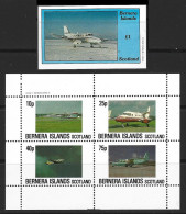 ● BERNERA Islands Scotland 1982 ֍ AEROPLANI ● AEREI ● AVIONS ● AIRPLANES ● AVION ● 2 BF ** ● Local Post ● - Lokale Uitgaven