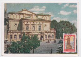 Urss Cccp Biélorussie Minsk Théâtre Ianka Koupala Carte-Maximum Timbre 1958 Stamp Ussr Belarus Postcard - Cartes Maximum