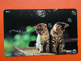 T-160 - JAPAN -JAPON, NIPON, TELECARD, PHONECARD, Animal, Cat, Chat, Katze NTT JP 111-036 - Japan