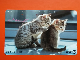 T-161 - JAPAN -JAPON, NIPON, TELECARD, PHONECARD, Animal, Cat, Chat, Katze NTT JP 111-012 - Japan