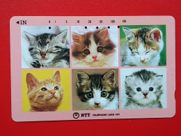 T-161 - JAPAN -JAPON, NIPON, TELECARD, PHONECARD, Animal, Cat, Chat, Katze NTT JP 331-089 - Japan