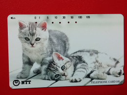 T-161 - JAPAN -JAPON, NIPON, TELECARD, PHONECARD, Animal, Cat, Chat, Katze NTT JP 111-078 - Japon