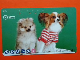 T-162 - JAPAN -JAPON, NIPON, TELECARD, PHONECARD, Animal, Dog, Chien, Hund NTT JP 290-384 - Japon