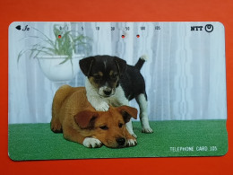 T-163 - JAPAN -JAPON, NIPON, TELECARD, PHONECARD, Animal, Dog, Chien, Hund NTT JP 111-041 - Japan