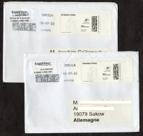 Frankreich 2022  2 Briefe/ Lettres 2x 100g   "Timbre Imprime Sur Laposte" : - Druckbare Briefmarken (Montimbrenligne)