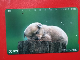 T-163 - JAPAN -JAPON, NIPON, TELECARD, PHONECARD, Animal, Dog, Chien, Hund NTT JP 111-016 - Japon