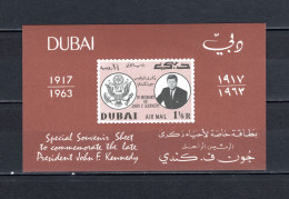 ARABIE DU SUD EST  DUBAI BLOC  N° 13   NEUF SANS CHARNIERE   COTE 6.00€    PRESIDENT KENNEDY - Dubai