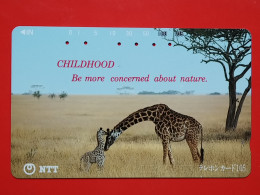 T-166 - JAPAN -JAPON, NIPON, TELECARD, PHONECARD, Animal,  NTT JP 231-088 Girafe - Japon