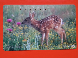 T-166 - JAPAN -JAPON, NIPON, TELECARD, PHONECARD, Animal,  NTT JP 231-105 Roe Deer - Japon