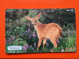 T-166 - JAPAN -JAPON, NIPON, TELECARD, PHONECARD, Animal,  NTT JP 231145 Roe Deer - Japon
